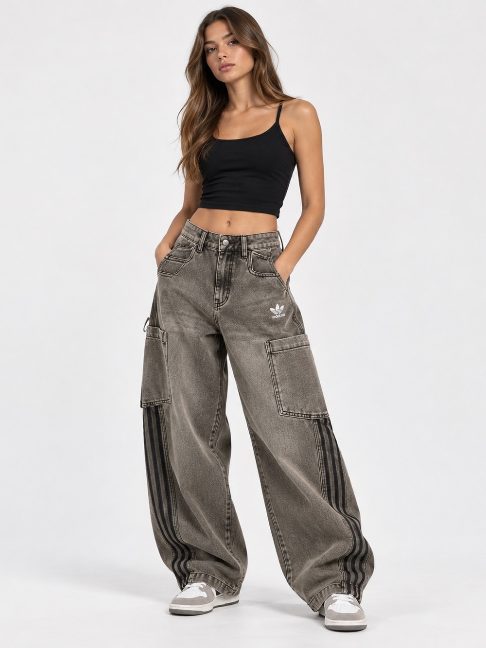 Addidas barrel jeans w matching shirt